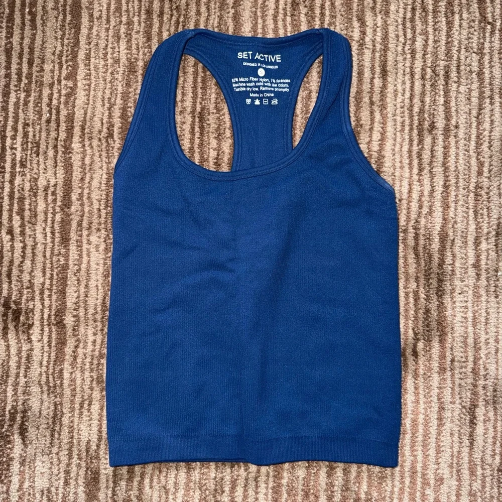 SET Active Ribbed Racerback Tank - Picture 5 of 7